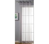 20332-cn Rideau à œillets Transparent 245 x 140 cm Gris Stores Rideau à œillets Finition Ruban pour Salon