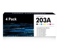 203A 203X Cartouches de Toner Compatible pour HP 203A CF540A 203X pour HP Color Laserjet Pro MFP M281fdw M281fdn M280nw M254dw M254nw CF540A CF541A CF542A (Noir Cyan Jaune Magenta, 4-Pack)