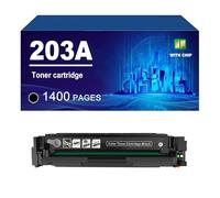 203A CF540A CF541A CF542A CF543A Cartouche De Toner Compatible avec Imprimante pour HP Laserjet Pro M254dw M254nw M280nw M281fdw M281fdn,Black-1 Pack