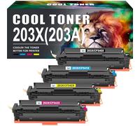 Cool Toner Cartouche de toner compatible pour HP 203X 203A CF540X CF540A HP Color Laserjet Pro MFP M281fdw M281fdn M280nw M281cdw Laserjet Pro M254dw M254nw M254dn (Noir,Cyan,Jaune,Magenta,pack de 4)