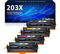 203X Cartouches De Toner Compatible Pour Hp 203X Cf540X 203A Toner Pour Laserjet Pro Mfp M281Fdw M281Fdn M280Nw M254Dw M254Nw Cf540A Cf541A Cf542A Cf543A (Noir Cyan Jaune Magenta, [ENC945206]