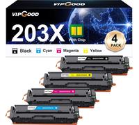 203X Cartouches De Toner Compatible Pour Hp 203X Cf540X 203A Toner Pour Laserjet Pro Mfp M281Fdw M281Fdn M280Nw M254Dw M254Nw Cf540X Cf541X Cf542X Cf543X (Noir Cyan Jaune Magenta[Marque874]