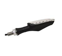 204-130 Khaldi Clignotant LED Noir Mattes Boîtier, Certification E, Moto , 1 Pcs