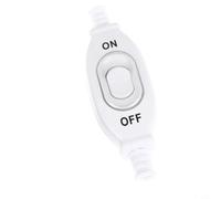 204 IP65 Interrupteur de ligne étanche Argent Double pôle 3 A 250 V Pour câble de 6 mm Résistant à la poussière Plastique Cuivre Installation Facile Extérieur Salle de Bain Jardin Éclairage Contrôle