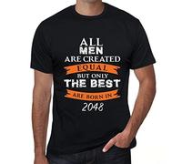 2048, Only The Best are Born in 2048 Mens t-T-Shirts à Manches Courtes Black(X-Large)