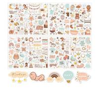 204pcs Stickers Scrapbooking, 8 Feuilles Autocollant Bebe Autocollants Pour Albums Photo Pour Enfants Et BéBéS Autocollants De Scrapbooking à Personnaliser Sticker Naissance BéBé Album Photo
