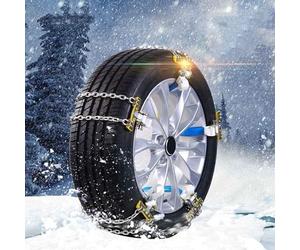 205-225mm Chaînes à neige générique Baceyong réglable Anti-Skid Neige D'urgence Traction Voiture Hiver Neige Pneu Chaînes, taille M 10Pcs