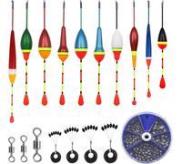 205 Pcs Lead Fishing Float 10 Pcs Float Shot Fishing Float 4 Pcs Stop Float Fishing 3 Pcs Swivel Fishing Equipment For Wild Fishing Lake Sea Fishing