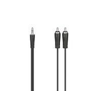 [205109] Hama Câble audio, fiche jack mâle 3,5mm - 2 fiches RCA mâles, stéréo...
