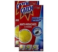[2053049-2] CATCH Lot de 2 Etuis de 6 Stickers Anti-Mouches Décoratifs jaunes...