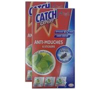 Catch Expert Mouches - Autocollants Anti-Mouches Décoratifs (6 stickers) - Piège anti mouches sans odeur - Vert