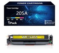 205A Cartouche de Toner Compatible de Remplacement pour HP 205A CF530A CF531A CF532A CF533A pour HP Color LaserJet M181FW M180NW M180N M181 M180 M154A M154NW M154 Imprimantes,Yellow-1 Pack