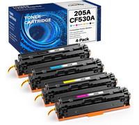 205A Toner Compatible Avec Hp 205A Cf530A Cf531A Cf532A Cf533A Pour Hp Mfp M181Fw Toner Pour Color Laserjet Pro Mfp M180N M181Fw M180Nw M180Fw M181N M154A,4 Pièces Avec Puce