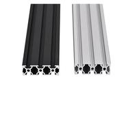 2060 V-Slot Aluminum Extrusion Profiles 550-1500mm, 2Pcs - EU Standard Linear Rail Guide For CNC Router Machine And 3D Printer(Black Anodized,1150mm)