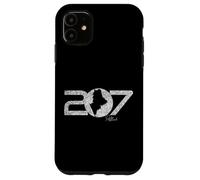207 Portland Maine Code régional Nouvelle-Angleterre Portlander Carte Art Coque pour iPhone 11
