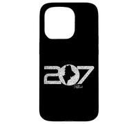 207 Portland Maine Code régional Nouvelle-Angleterre Portlander Carte Art Coque pour iPhone 15 Pro