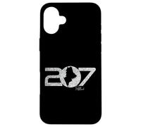 207 Portland Maine Code régional Nouvelle-Angleterre Portlander Carte Art Coque pour iPhone 16 Plus