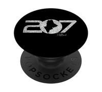 207 Portland Maine Code régional Nouvelle-Angleterre Portlander Carte Art PopSockets PopGrip Adhésif