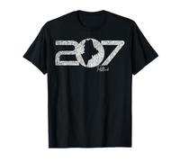 207 Portland Maine Code régional Nouvelle-Angleterre Portlander Carte Art T-Shirt