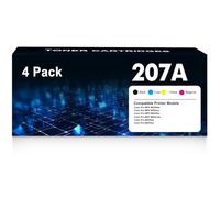 207A 207X avec Puce Compatible pour HP 207A 207X Toner pour LaserJet Pro MFP M283FDW M283FDN M282NW M255DW M255NW W2210A W2211A W2212A W2213A(Noir Jaune Cyan Magenta, Pack de 4)