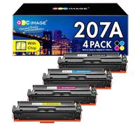 207A 207X MFP M283fdw Toner avec puce compatible avec HP 207A 207X M255dw pour HP Color Laserjet Pro MFP M283fdw Toner noir M282nw M283fdn M255nw W2210A W2211A W2212A W22133 A W221. 0X (lot de 4)