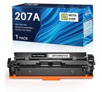 207A W2210A Toner avec Puce Compatible avec HP 207A W2210A Toner Noir 207X W2210X Remplacement pour HP Color Laserjet Pro MFP M283fdw M255dw M282nw M283fdn M255nw (Noir)
