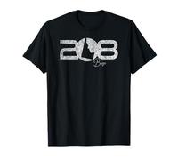 208 Boise Idaho Code régional Carte Minimaliste Art Boisean Local T-Shirt