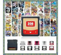 208 in 1 DS Game, Super Combo Game Cartridge Contains 208 3ds Games, Retro Game Pack Card Suitable for NDS, NDSi, 3DS, New, DS, 2DS, DS Lite