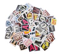 208 PCS Lettres Autocollantes Vintage Imperméable Autocollante Stickers Lettres Autocollants Alphabet Rétro DIY Autocollant Scrapbooking pour Valise Ordinateur Portable Calendrier Journal Décor