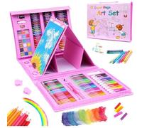 208PCS Dessin crayons,Malette de Coloriage Enfants Aquarelle Crayon Enfants Dessin Kit Crayons de Couleur Ensemble Crayon Peinture