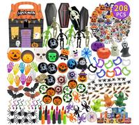208Pcs Favors de Fête d'halloween, Lot Jouet Cadeau Enfant d'Halloween, Pinata Remplissage, School Award, Prix Noël Halloween