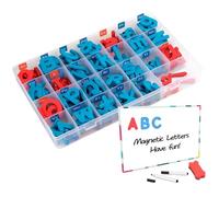 208pcs Lettres d'alphabet magnétique Ensemble des lettres magnétiques à toucher doux avec des voyelles rouges et consonnes bleues aimants d'alphabet éducatifs définis pour l'orthographe et l'appr