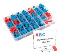 208pcs Lettres d'alphabet magnétique Ensemble des Lettres magnétiques à Toucher Doux avec des Voyelles Rouges et des consonnes Bleues aimants d'alphabet éducatifs définis pour l'orthographe et l'appr