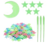 209 Pièces Étoiles Phosphorescentes Plafond, 3D Etoile Phosphorescente Fluorescente Chambre Enfant avec Lune Météore, Stickers Muraux Enfants Etoile Lumineuse Fluorescentes pour Chambre