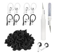 209 Pièces Jeu de Coussinets d'oreille en Maille Eponge, Coussinets en Mousse de Remplacement, avec Crochet d'oreilles, Stylo de Nettoyage d'Ecouteurs pour Ecouteurs