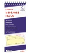 [2090] Elve Bloc spirale 322 x 140 mm 160 MESSAGES RECU 40 feuillets Dupli