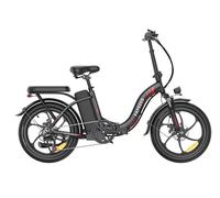 20AH E-bike E-Bike Vélos pliants 20 "x 3.0" Etanche IPX5, Fat Tire Vélo électrique pliants 7 vitesses, Vélo de ville 250W moteur & 25km/h E-Hollandwheels Noir