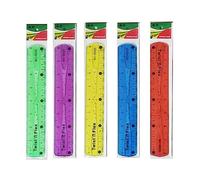 20cm 2 pièces couleur règles flexibles règles en plastique souple pliable double échelle pliable règles en caoutchouc flexibles règle droite claire