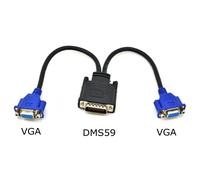 20CM DMS 59pin Mâle à double Femelle VGA Y Splitter Câble Adaptateur Vidéo DMS-59 0.2m convertisseur connecteur DMS59 vers VGA - Type 20CM
