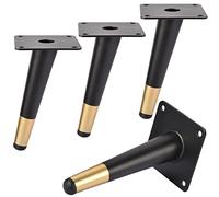20cm Pieds De Meuble en Métal,Tchosuz 4 PCS Pieds De Table Oblique avec Vis,Pieds en Métal pour Bricolage Cabinet Canapé Armoire