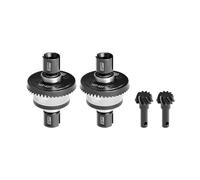 20Crmnti Steel + 7075 Alliage 10/43T Ensemble différentiel complet avant et arrière pour Traxxas 1/8 4WD Sledge Monster Truck Upgrades - Argent