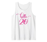 20e anniversaire, femmes filles vingt 20 ans rose Hello 20 Débardeur