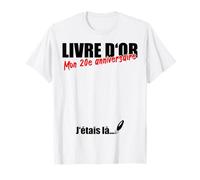 20e Anniversaire Livre D'or Cadeau 20 Ans Anniversaire Fête T-Shirt
