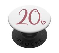 20e Anniversaire, pour Femme, Vingt numéro 20 Ans Mignon PopSockets PopGrip Adhésif
