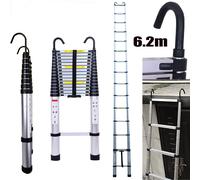 Dayplus Échelle télescopique multifonction aluminium escamotable 6,2 m pour atelier