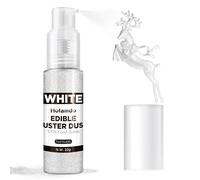20g Paillettes Comestibles Spray, Blanc Paillettes Alimentaires Comestibles pour DéCoration de GâTeaux, Cocktails, Spray Paillette - Colorant Alimentaire Poudre Edible Glitter Spray