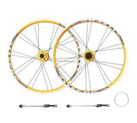 20in 406/451 Roues Avant Et Arrière pour Vélo Pliable Frein À Disque Jeu De Roues À Démontage Rapide Double Paroi Jantes BMX Moyeux 20H pour Cassette 7-11 Vitesses(406 Gold)