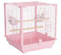 20inch Cage Oiseau Transport Canari, Volière Oiseaux Interieur avec Toit Ouvert Cage À Oiseaux Exterieur pour Canaries, Perroquets, Perruches(White,7pcs)