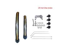 (20inch D Black gold)16 20 inch Bicycle Fender 2pcs Front Rear Mudguard Double Bracing Adjustable Size Bike wings for Folding Bike Chrome plastic