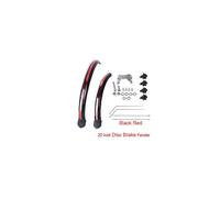 (20inch D Black red)16 20 inch Bicycle Fender 2pcs Front Rear Mudguard Double Bracing Adjustable Size Bike wings for Folding Bike Chrome plastic